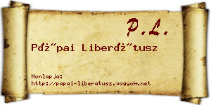 Pápai Liberátusz névjegykártya